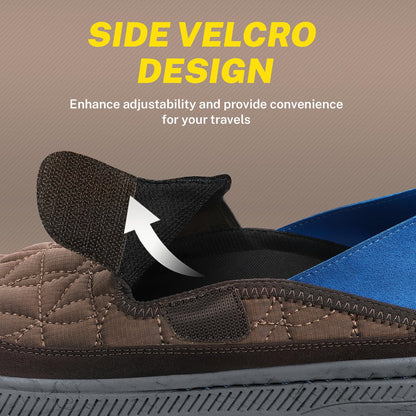 Slip On Shoes for Men, Orthopedic Men's Slippers for Plantar Fasciitis, Lightweight Wide Toes Box House Shoes Clogs with Arch Support for Pain Relief (Brown, 10.5)