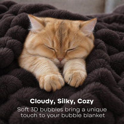 Electric Heated Blanket,50x60 Heating Throw Soft Bubble Flannel Dark Grey