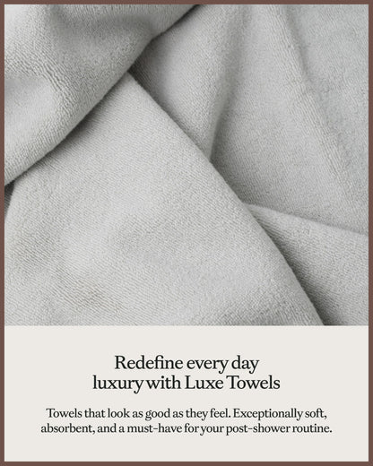 Cozy Earth Complete Luxe Bath Bundle - 60% Cotton 40% Viscose from Bamboo - Quick Dry & Plush Cotton Bath Towel Set - 4 Washcloths, 2 Hand Towels, 2 Bath Towels, 2 Bath Sheets - Light Grey
