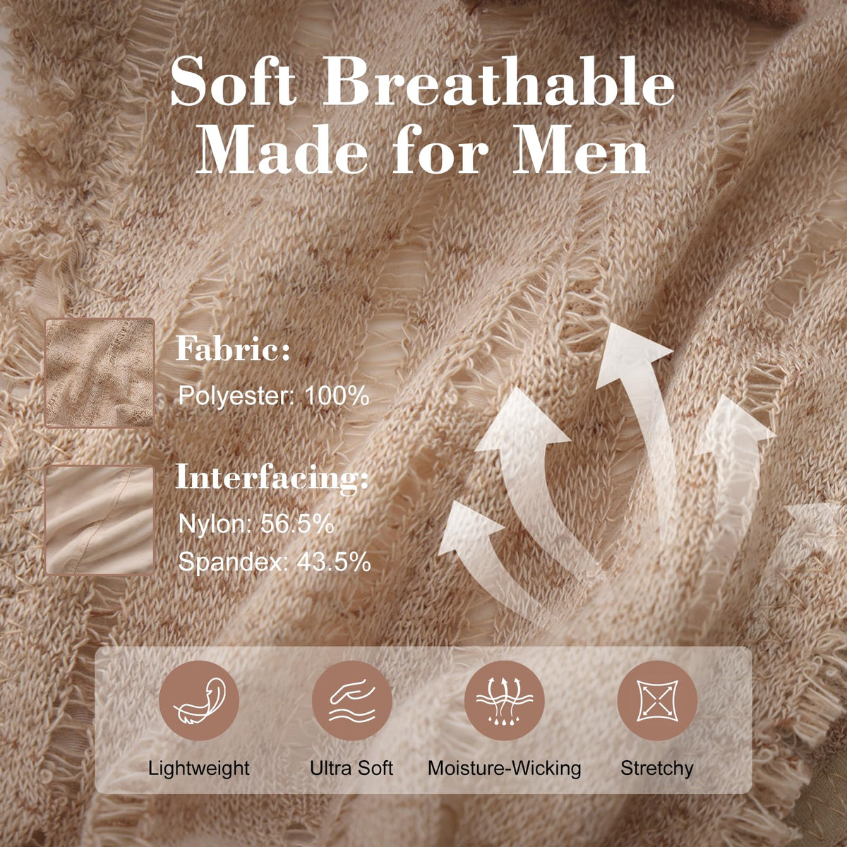BSZN Men's Sexy Jockstrap, Sand Wasteland Style Frayed Fringe Twisted Cotton Rope Waistband Sheer Distressed Mesh Mid Rise Sexy Lingerie from A-Rough Artisan Collection