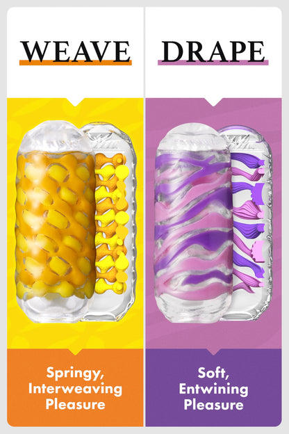 TENGA ARTE Weave - Reusable Male Masturbator with Soft, Springy Enveloping Sensations for Pleasurable Sensations