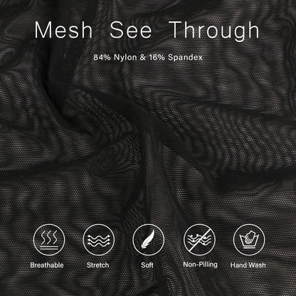 YINYOUYU Mens Mesh Pants See Through Underwear Pajama Bottoms Lounge Home Leggings Sleepwear Cool Dry Yoga Trousers XXL Black