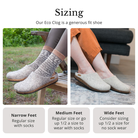 Stegmann Women’s Eco Wool Clog – 100% Undyed Heritage Wool, Cork Arch Support Sole, Wide Toe Box, Indoor/Outdoor Slip-On Shoe - Alpaca, Size 6