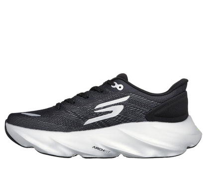 Skechers Men's Aero Burst Running Shoe, Black/White, 8.5