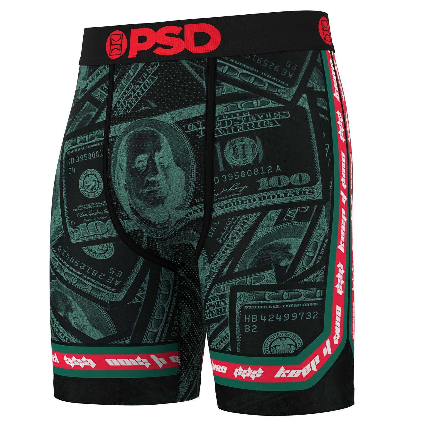 PSD Underwear Men's Cash King Boxer Brief 6 Pack, Multi, M