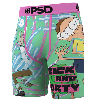 PSD Underwear Mens R&M Madness Boxer Brief 3 Pack, Multi, L