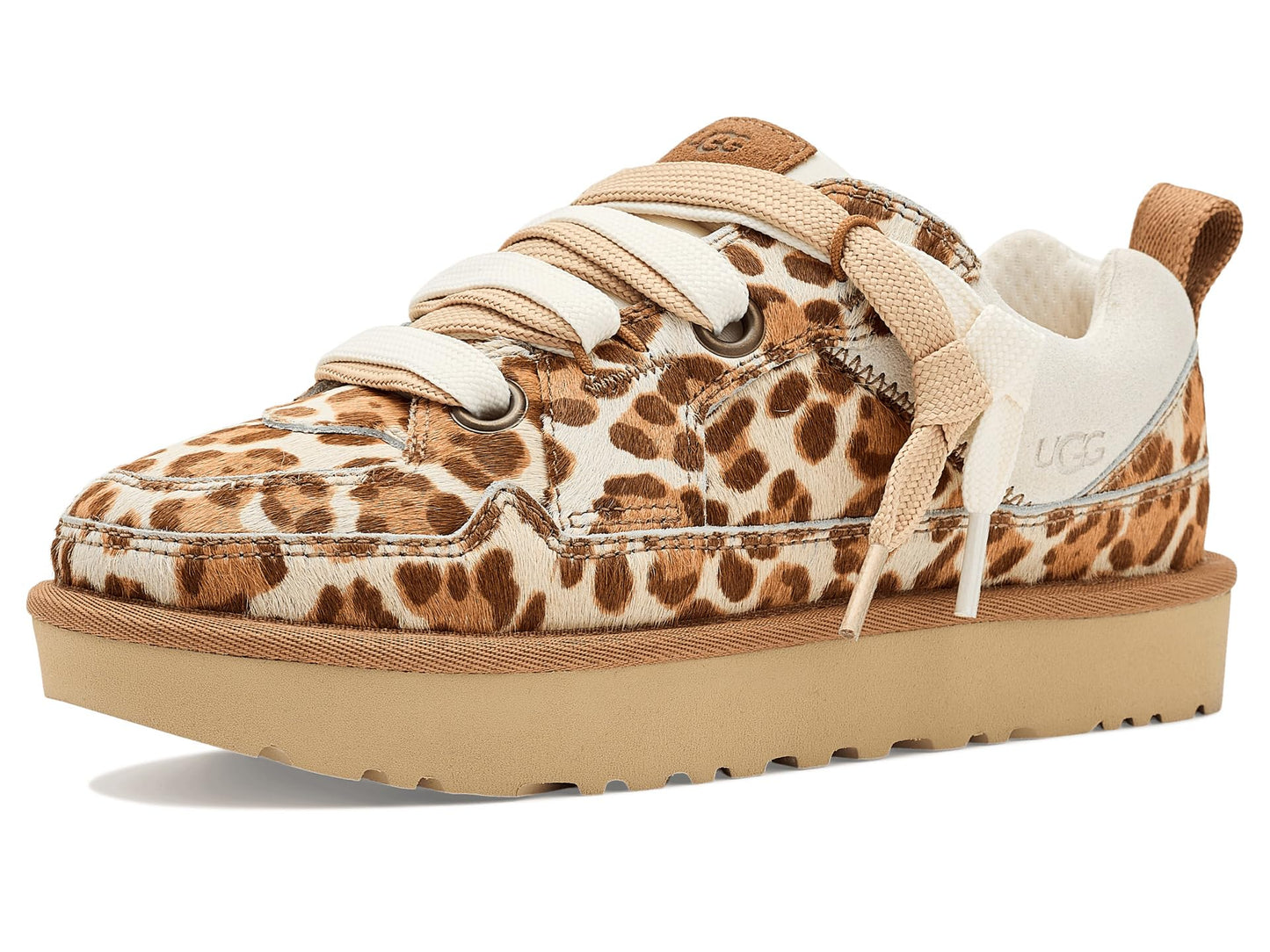 UGG Women's Lo Lowmel Plains Sneaker, Felicity Leopard Jasmine, 5