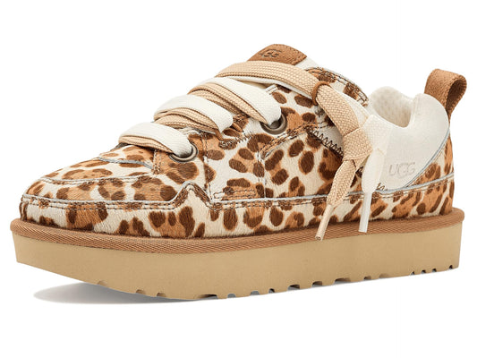 UGG Women's Lo Lowmel Plains Sneaker, Felicity Leopard Jasmine, 5