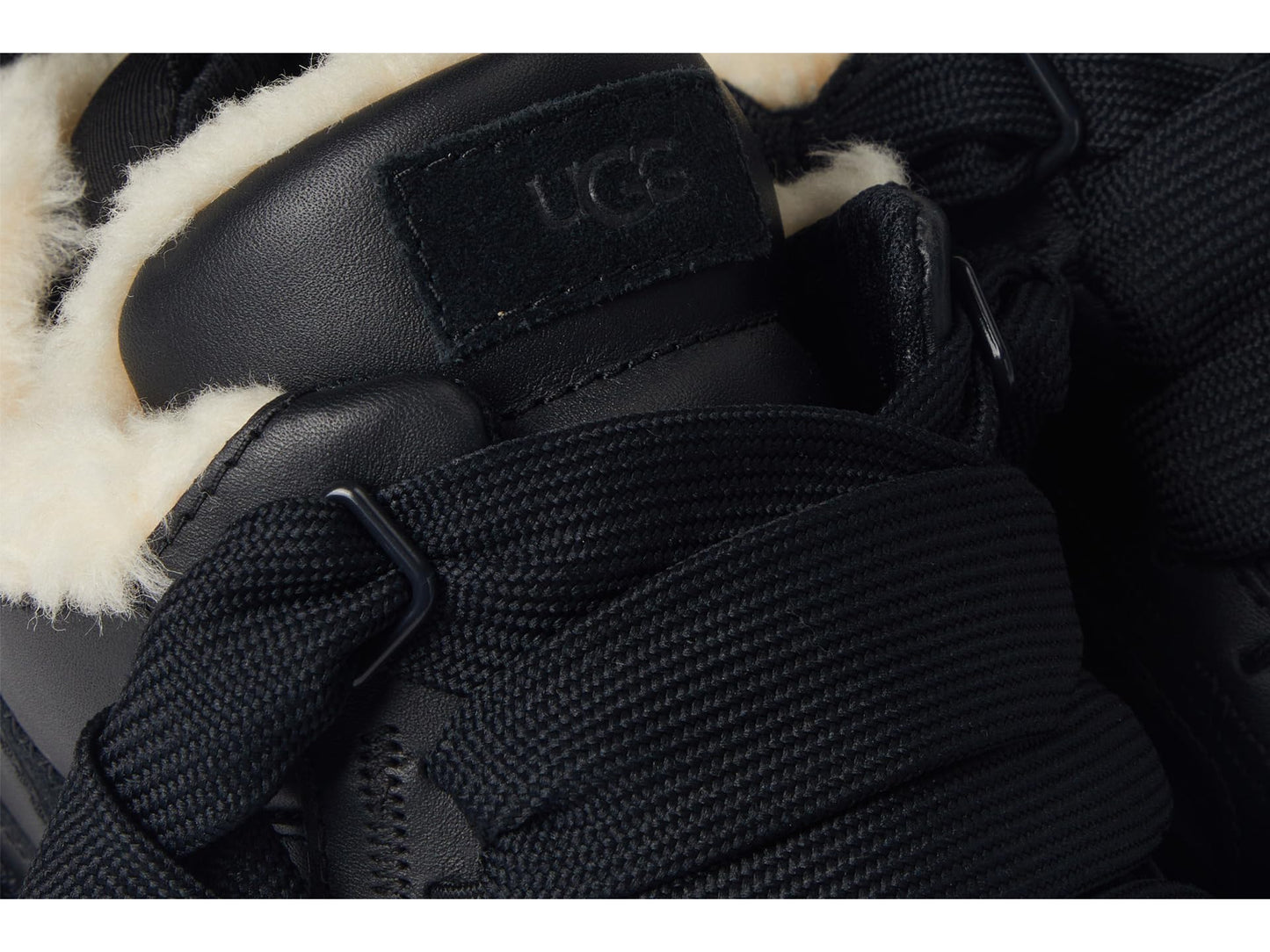 UGG Women's Lowmel Lthr Sneaker, Black, 8