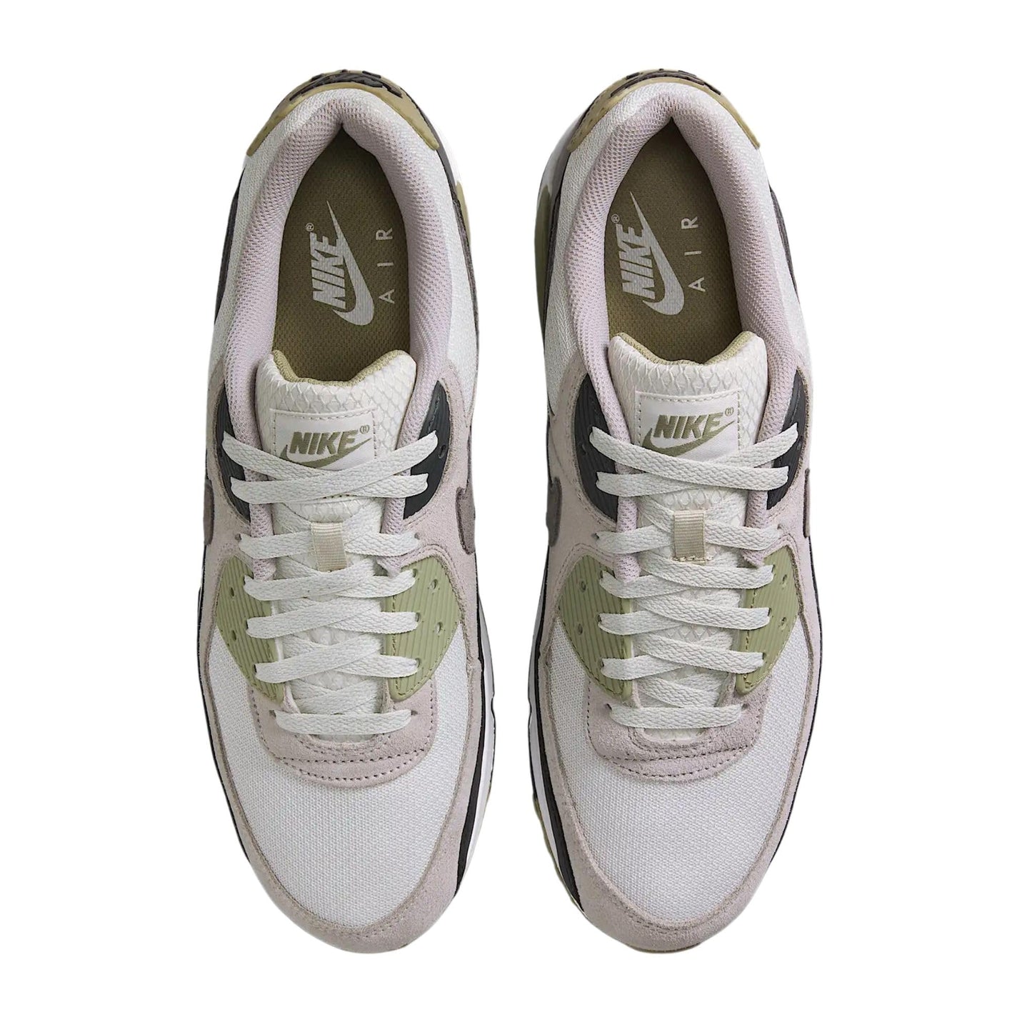 Nike Air Max 90 Men's Shoes (DM0029-011, Light Bone/Neutral Olive/College Grey/Cave Stone) Size 8