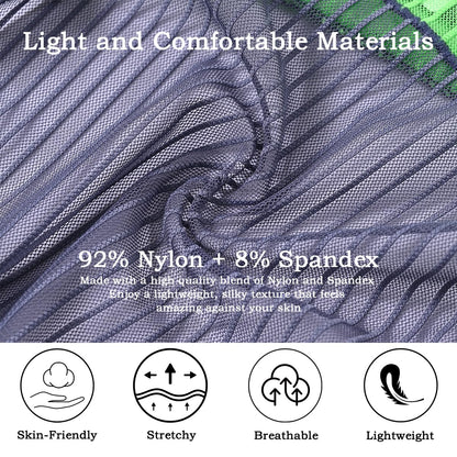Men’s Sheer Mesh Briefs -  Transparent Bulge Pouch Bikini Underwear See Through Striped Ultra-Thin Sexy Panties XL
