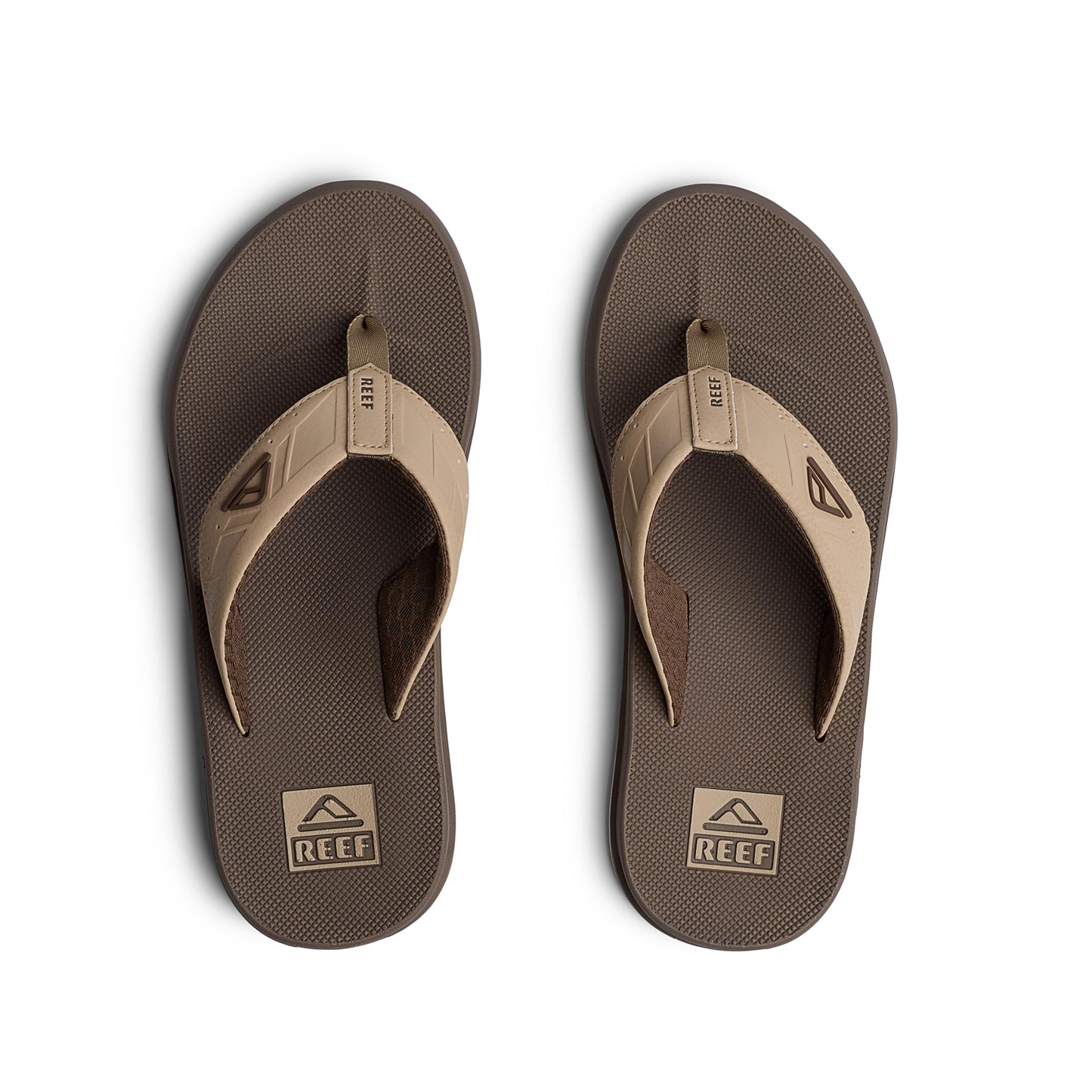 Reef Phantoms Mens Beach Flip Flop, Water Friendly, Soft and Supportive Molded Footbed, Tan/Tan, 9