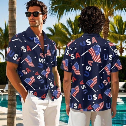 TOADDITDO American Flag Flag Couple Matching Outfit Patriotic Sleeveless Dress with Pockets,Men’s Shirts Short Sleeve Buttons Shirts or Tunic Sundress for 4th of July Costume