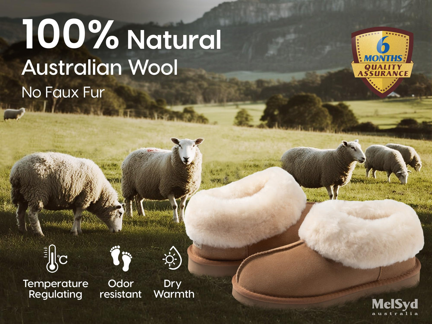 Sheepskin Slippers Womens with Arch Support: 100% Australian Shearling Lining & GEL Plantar Fasciitis Insoles - Thermal Winter Moccasin Boots for Men,Moms Nurses Indoor Outdoor - Chestnut Size 9