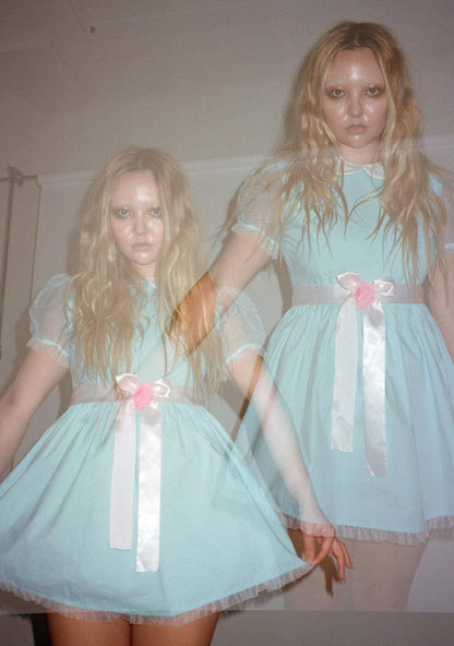 Dolls Kill Baby Doll Dress Outfit for Women- Scary Shining Twins Inspired Costume by Trickz N' Treatz - X-Small