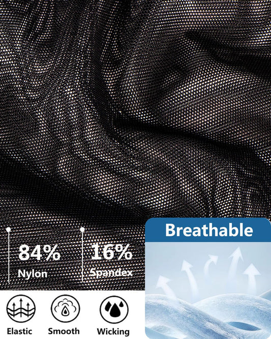 ZONBAILON Mens Mesh Underwear Breathable Cool See Through Boxer Sheer Briefs Sexy Trunks Shorts