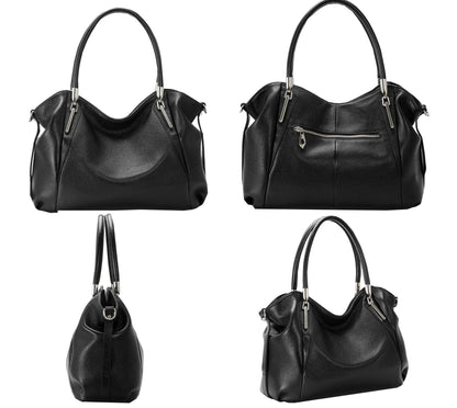 HESHE Purse for Women Shoulder Bags Tote Handbags Designer Fashion Purses and Handbags Hobo Satchel Bag Top Handle Bags (Black)