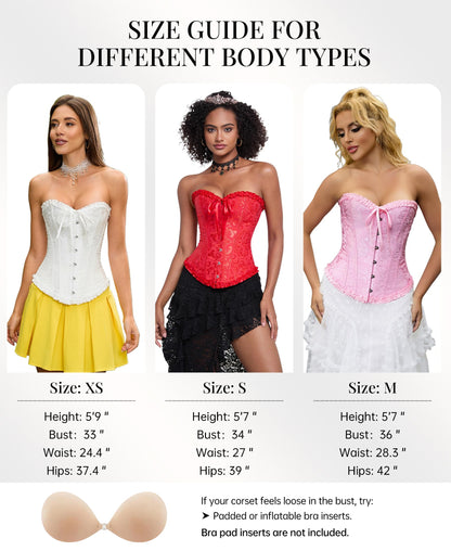 Sissy - Femboy -14-Bone Overbust Corset Top - Powder Pink - Medium