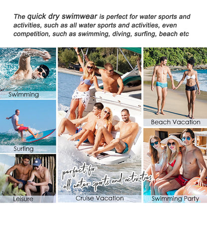 COOFANDY Mens Swim Trunks Swim Briefs Square Leg Sexy Tight Swimwear Bathing Suit Board Short with Liner Pink Flower