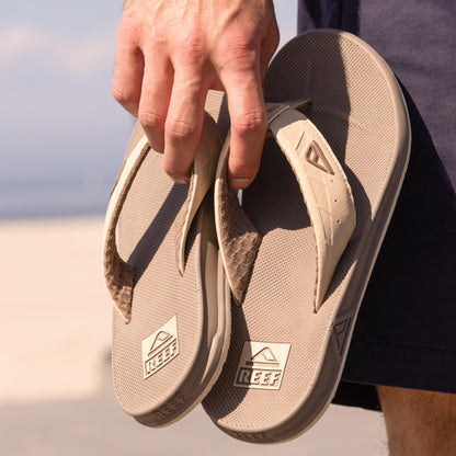 Reef Phantoms Mens Beach Flip Flop, Water Friendly, Soft and Supportive Molded Footbed, Tan/Tan, 9