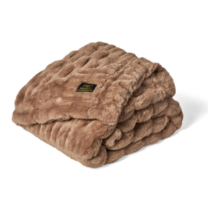 Minky Couture Ultra-Soft Extra Plush Hugs Blanket, Milk Chocolate, Grande