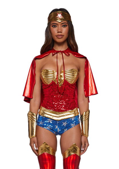 Dolls Kill Warrior Hero Costume Set by Trickz N' Treatz, XX-Small