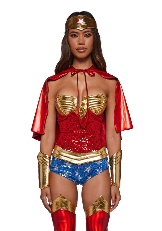 Dolls Kill Warrior Hero Costume Set by Trickz N' Treatz, XX-Small