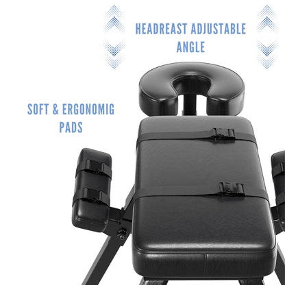 Ultimate Restraint Sex Bench Bondage BDSM Table Massage Bed Spanking Bench for Adult Couples with Wrist Cuffs Sex Furniture PU Black Leather Submission Chair Master Play