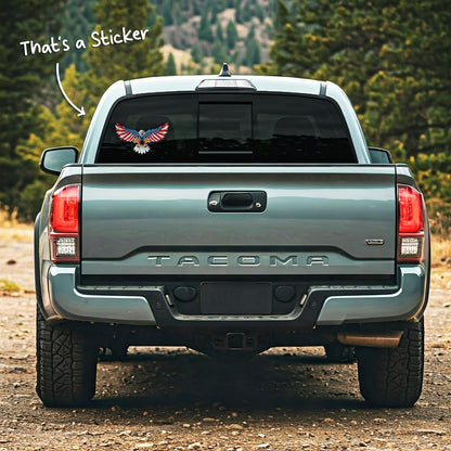 Removable 11.5 inch American Bald Eagle Flag Decal Sticker for Trucks, Cars, Anywhere Vinyl Bumper Patriotic Waterproof for Trailer
