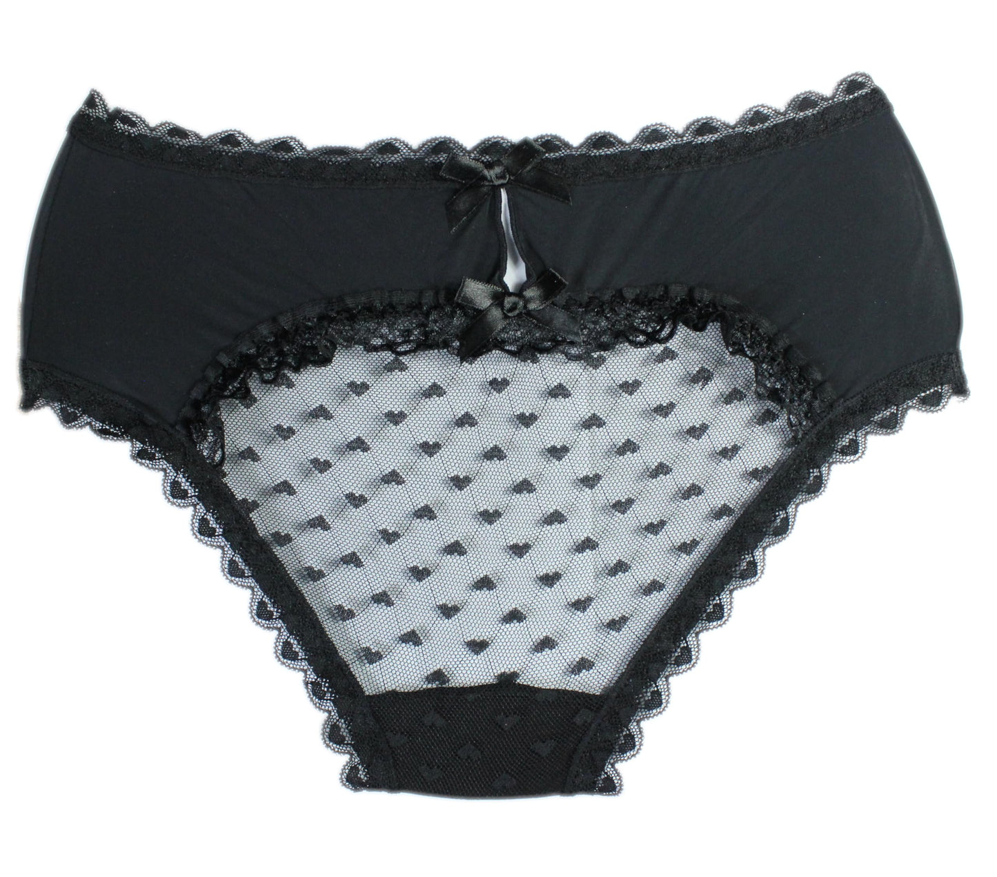 Sissy Pouch Panties Men's Hipster Lace Bikini Briefs Lingerie Underwear,S Black