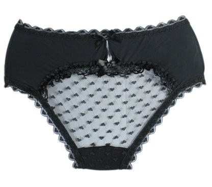 Sissy Pouch Panties Men's Hipster Lace Bikini Briefs Lingerie Underwear,S Black