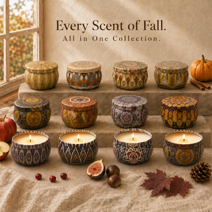 Fall Scented Candles Gift Set, 12 Pack Soy Candles for Home, 2.5 oz Each