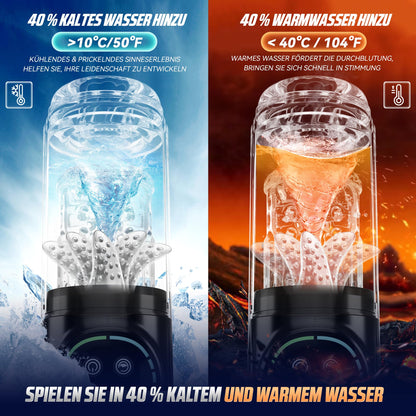 Elektrischer Masturbator Masturbieren für Männer 7 Teleskopfunktion & Rotierend & Saugen, Sex Spielzeug für die Männer Realistisch Zungenleck Blowjob, Taschenmuschi Masturbatoren Penis Pussy Sex Toys