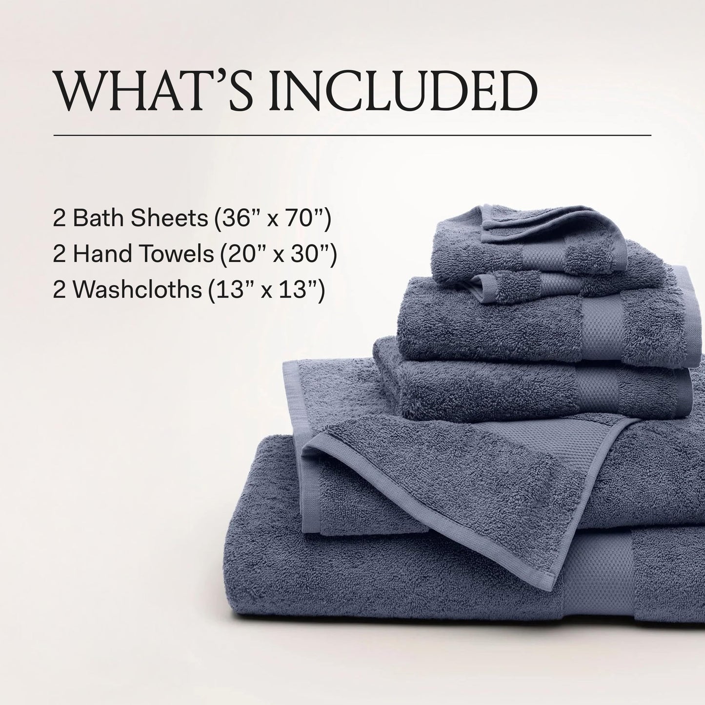 BOLL & BRANCH Plush Bath Sheet Set - White - 6 Piece - Includes 2 Oversized Bath Sheets, 2 Hand Towels & 2 Washcloths - 100% Organic Cotton - Ultra Soft & Luxurious - Quick Absorbing