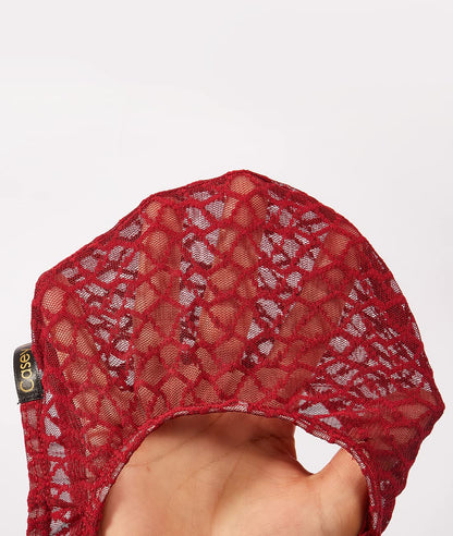 Casey Kevin Men's Thongs Underwear Sexy Lace G-String Bulge Pouch Breathable Panties Red