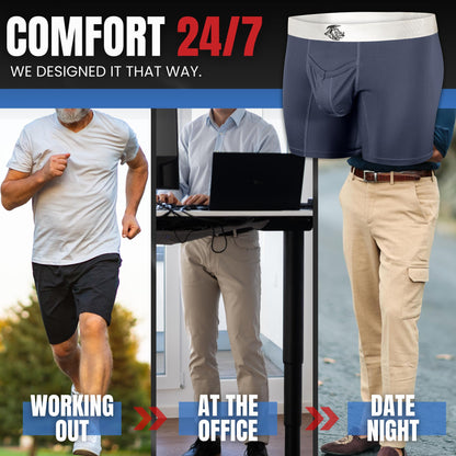 7 Nylon Boxer Briefs V-Fly D Pouch Sm 4pk Blk/Dnm/Gnmtl Gry/Wnbry Mens Boxer Briefs Mens Mesh Underwear With Pouch Horizontal Fly Underwear For Men