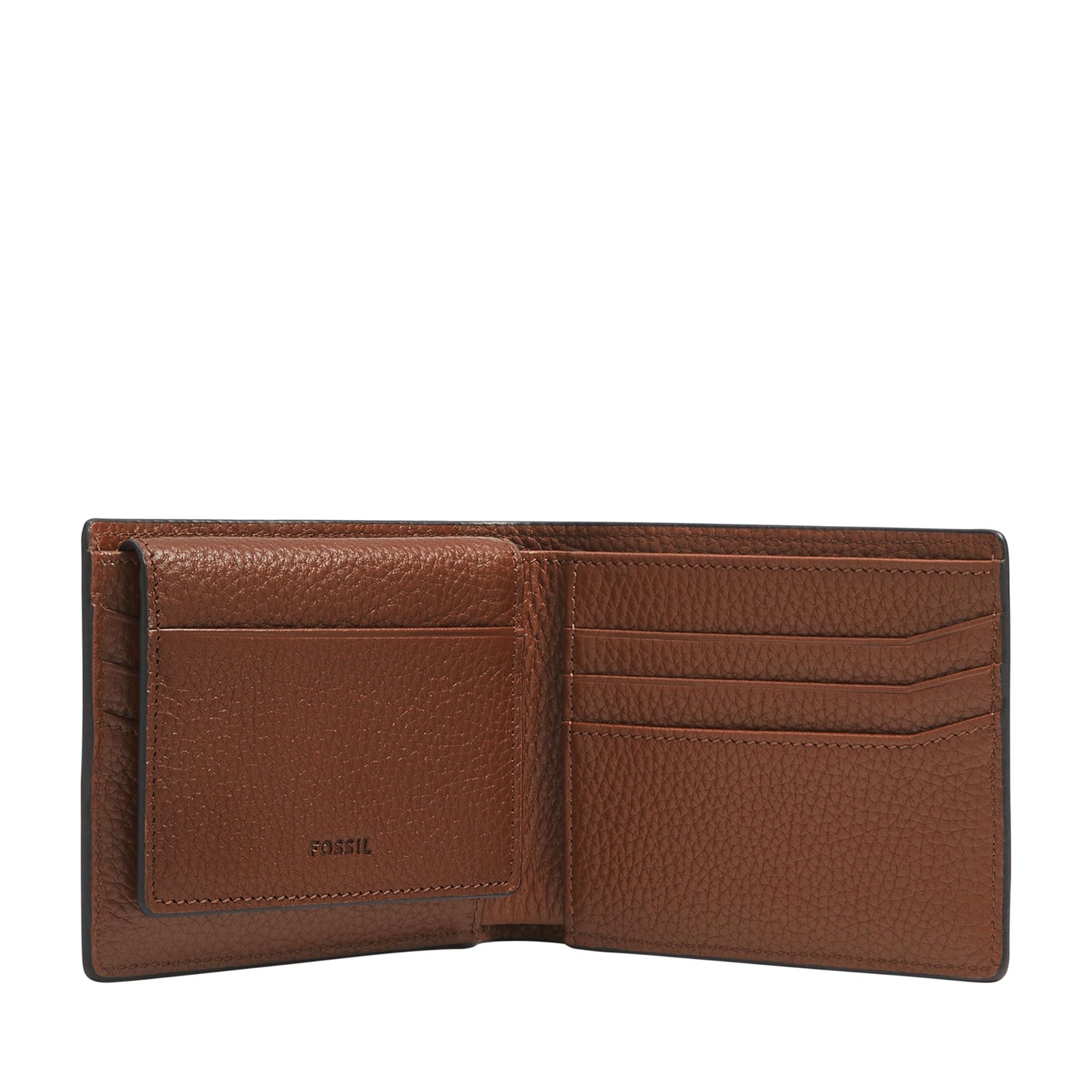 Fossil Men's Bifold Passcase Wallet, Huntington Brown, One Size