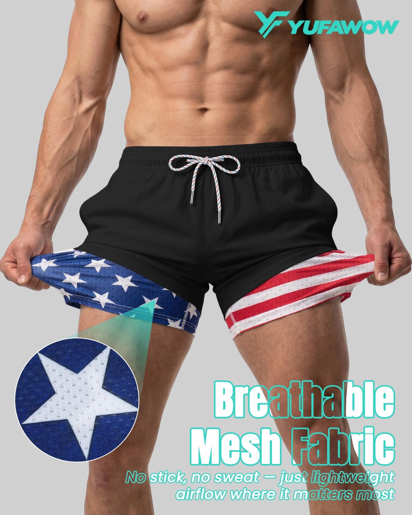 Men Swim Trunks Compression Liner Quick Dry Drawstring Zipper Pockets Inseam Male Swimwear Swimsuit Swimtrunks Boardshorts Bathing Suit Beach Pool Board Surf Short Mesh Essentials