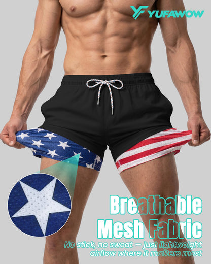Men Swim Trunks Compression Liner Quick Dry Drawstring Zipper Pockets Inseam Male Swimwear Swimsuit Swimtrunks Boardshorts Bathing Suit Beach Pool Board Surf Short Mesh Essentials