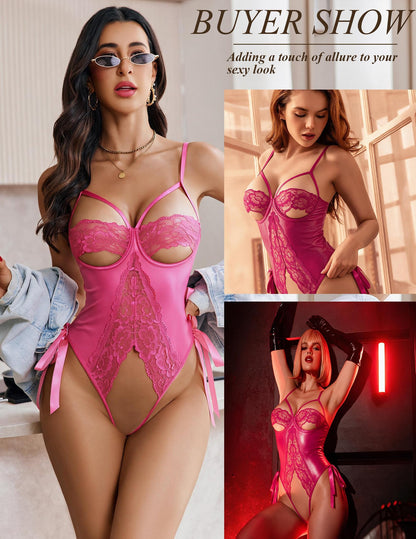 Sissy Feminization Lingerie - Babydoll-  Lace  Teddy