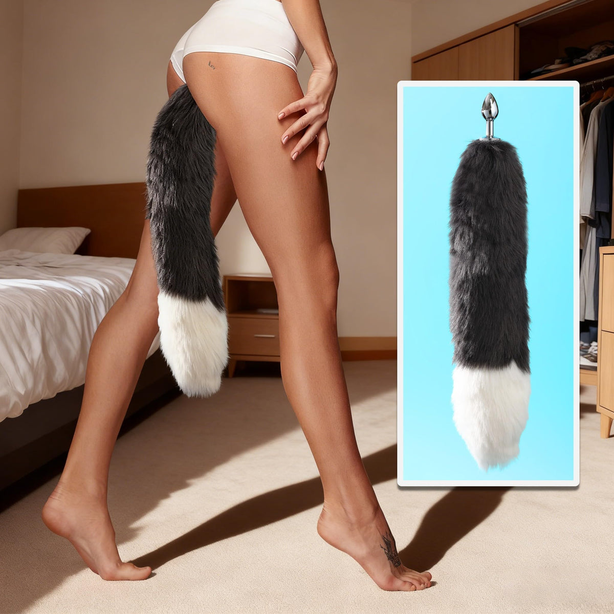 Fox Tail Plug with Interchangeable Butt Plug Training Kit