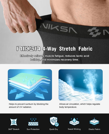 4 Pack Compression Shorts Men with Pocket, Spandex Running Shorts Sport Athletic Workout Performance Underwear