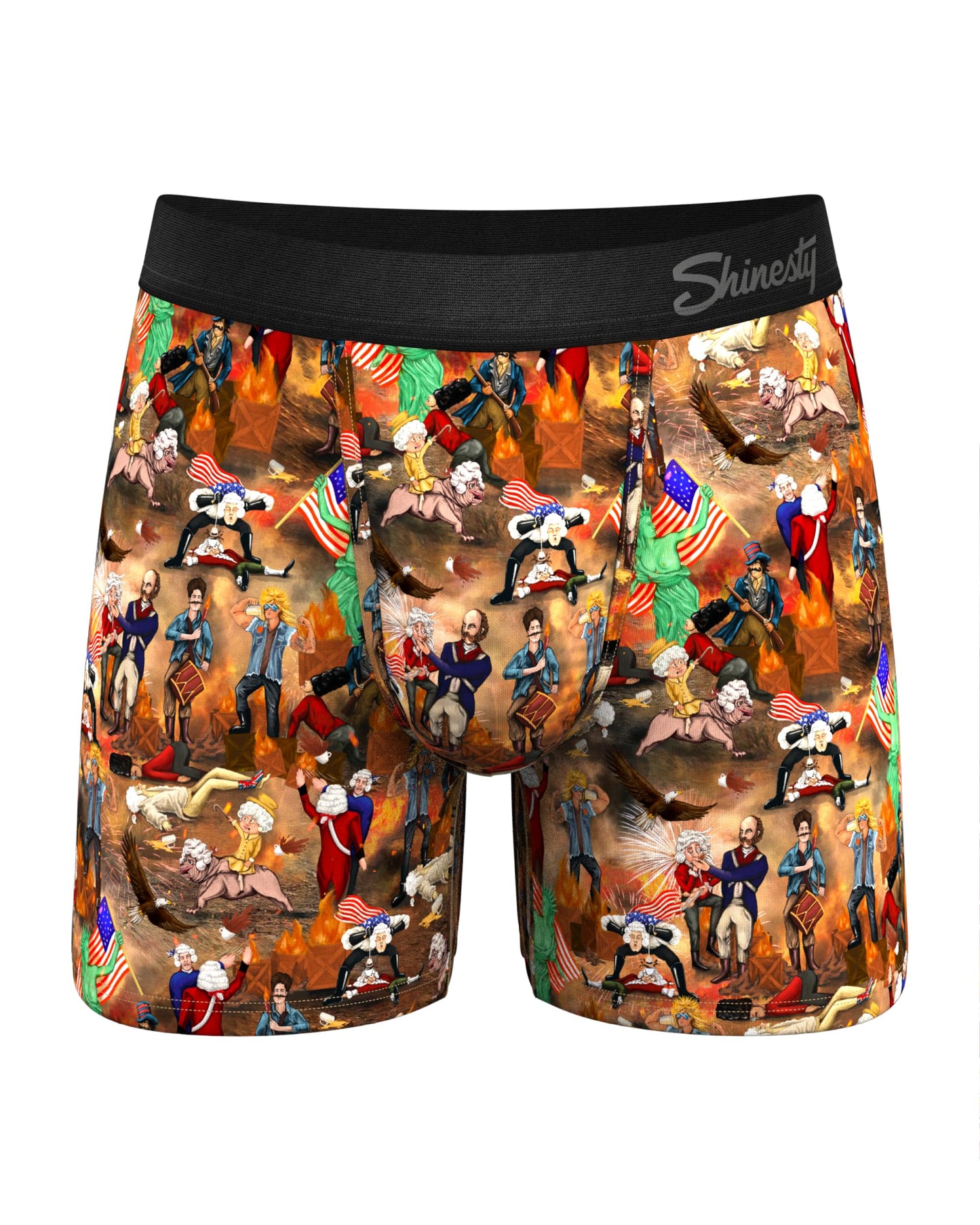 Shinesty Hammock Support Mens Underwear with Pouch | Big and Tall Underwear for Men Flyless | US XXL Patriotic 1 Pack