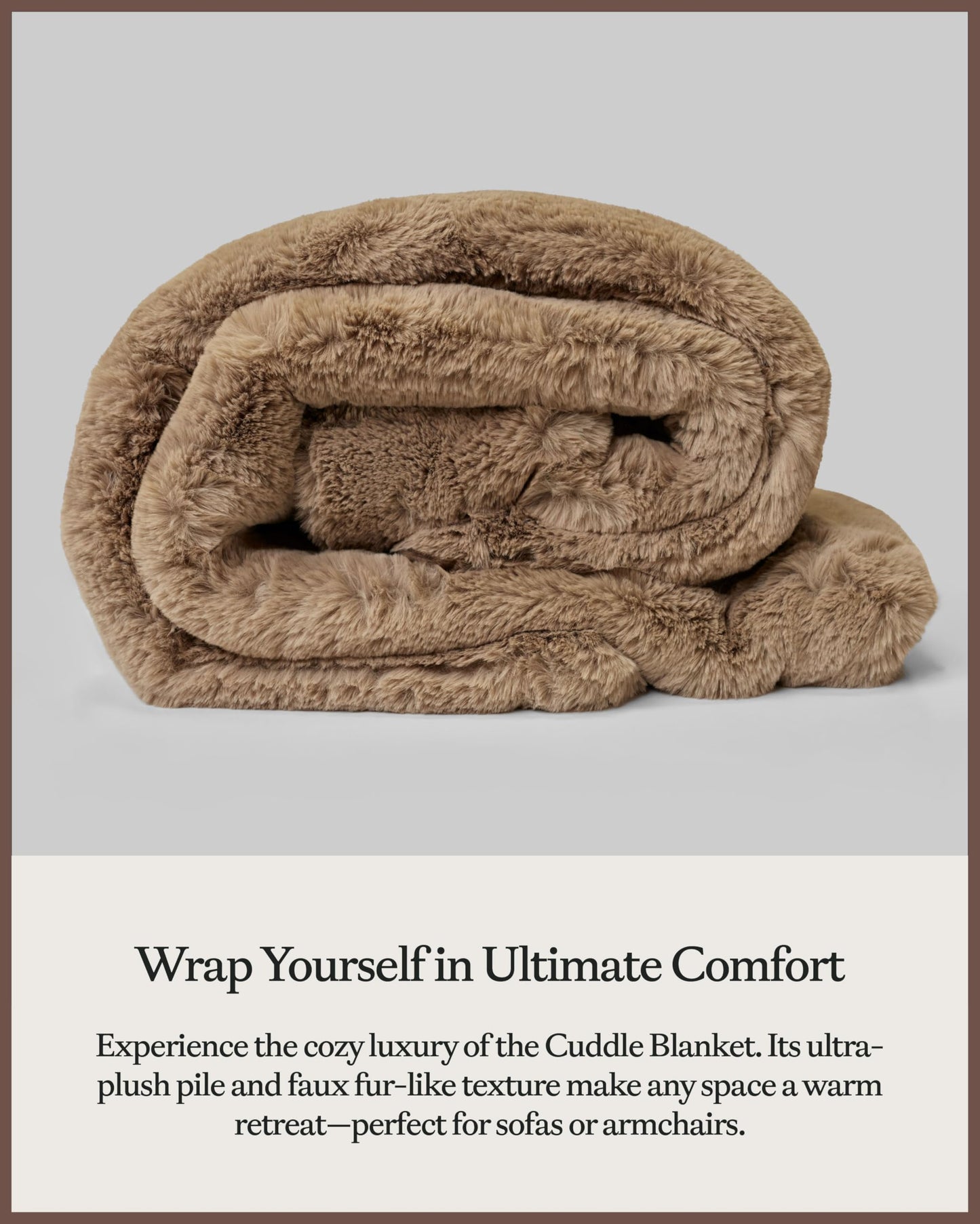 Cozy Earth Cuddle Blanket, Faux Fur Ultra-Soft Luxury Throw Blanket