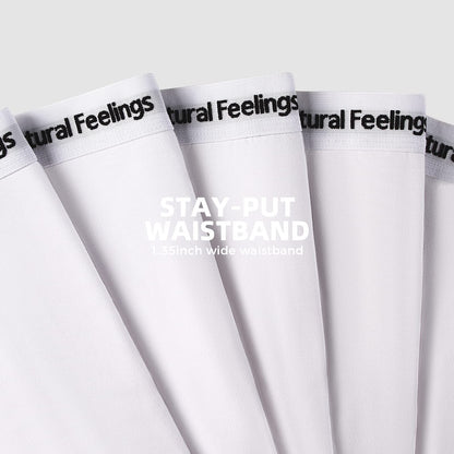 Natural Feelings Men's Basic White Brief Underwear Mens Cotton Classics Briefs Full Rise Mens Underwear Briefs Pack