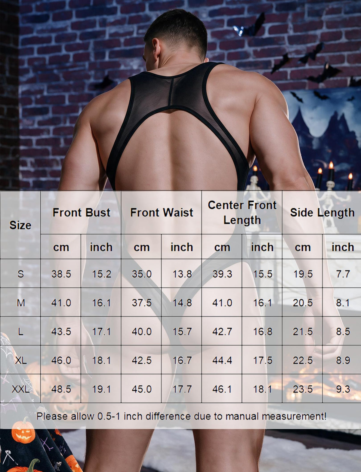 Sheer Bodysuit For Men Sheer Mesh One Piece Exotic Apparel Backless Bodysuit