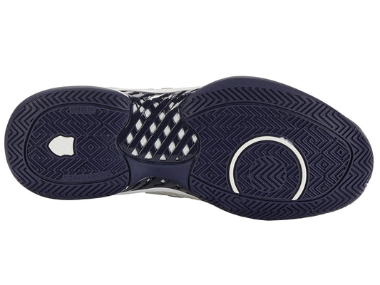 K-Swiss Men's Hypercourt Express 2 Tennis Shoe, Vaporous Gray/White/Peacoat, 7.5 W