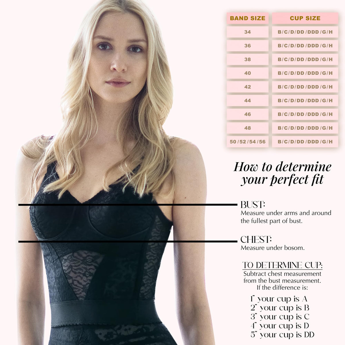 2202 Longline Wireless Bra | Extra-Firm Shapewear Support | Made in USA | Expandable Cups & Posture Back | Black 38DD