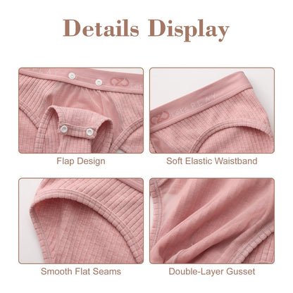 BSZN Men's Thick Ribbed Sexy Briefs, Dusty Pink Mid Low Rise Snap Open Sexy Men Underwear, Cutout Back Men Sexy Lingerie with Sheer Mesh Pouch Soft High Stretch Sexy Undergarment