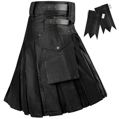 Hybrid Utility Kilts for Men Scottish Traditional Kilt with Flashes (US, Numeric, 34, 36, Regular, Regular, Gray Highlander)